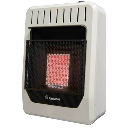 PROCOM Dual Fuel Ventless Infrared Plaque Heater - 10,000 Btu, T-Stat MG1TIR